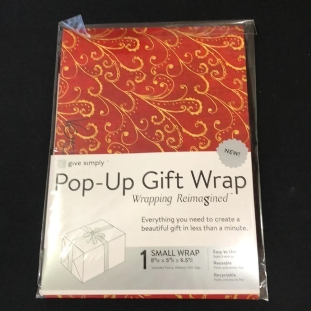 Birthday Celebration Anniversary Gift Box Bundle 1 large 2 small Red Gold Swirl